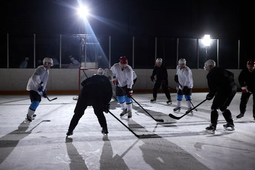 focused hockey player