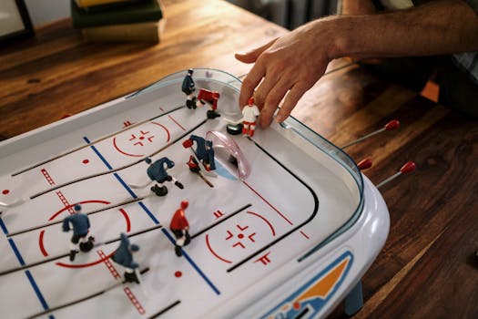 hockey player practicing puck control