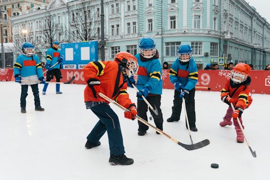 hockey players on the ice