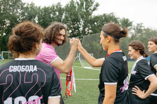 team celebrating a goal