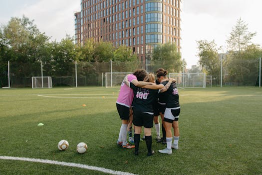 team huddle before practice