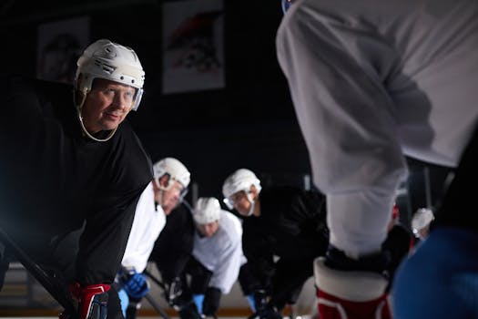 hockey team practicing drills