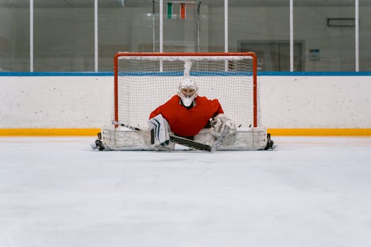 hockey player demonstrating wrist shot