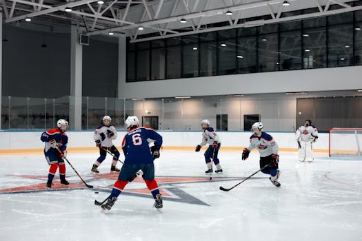 hockey players trading jerseys