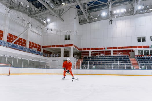 hockey player practicing skills