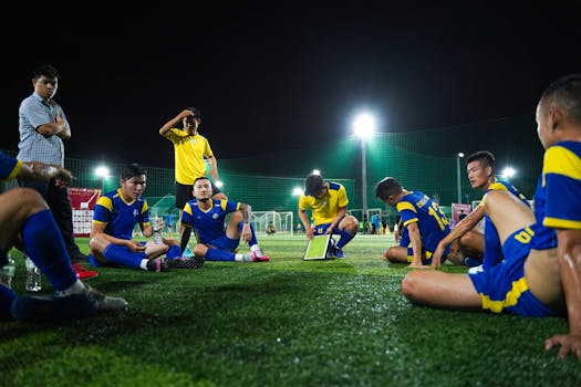 team discussion after practice