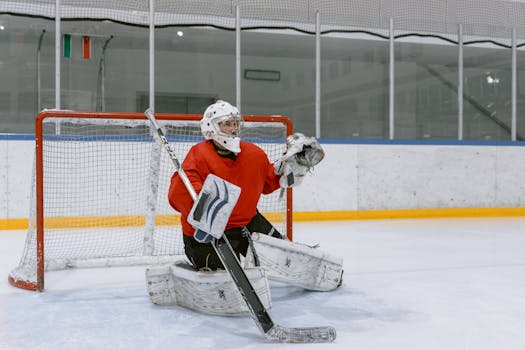 hockey players practicing skills off the ice